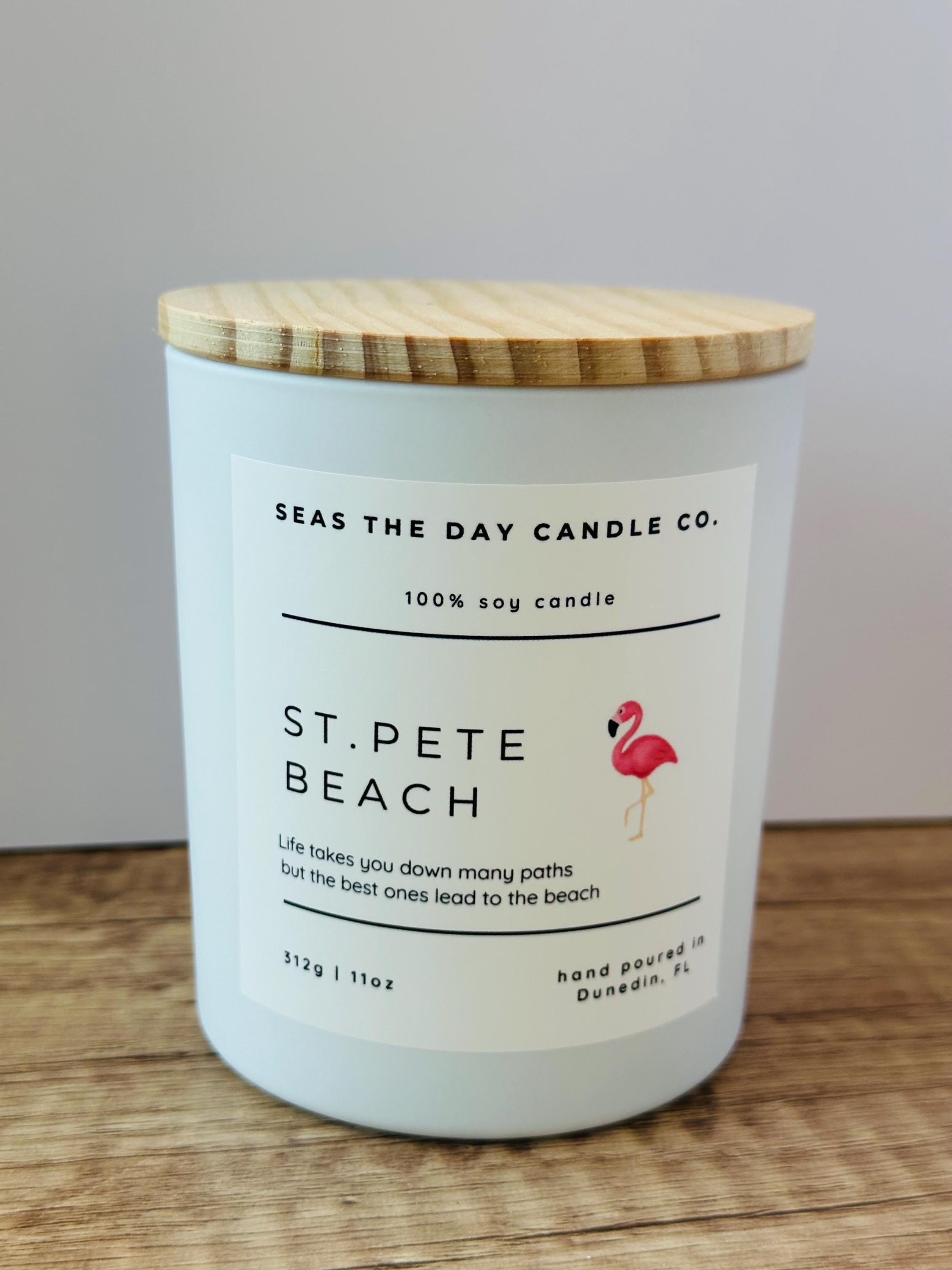 St. Pete Beach Candle - Coconut and Sandalwood Candle- 100% Soy Wax - Hand  Poured - 11oz - Etsy