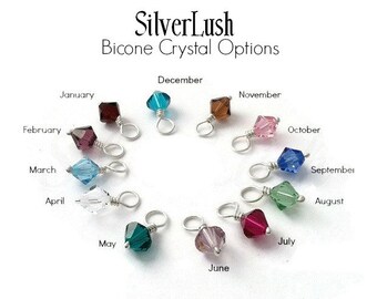 Swarovski Bicone Crystal Birthstone Add-On/Option
