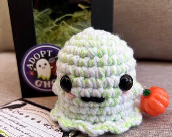 Adopt a ghost, friend, ghost decor, cute, Halloween, goth decor, emo, alternative decor, gift