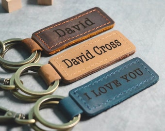Drive Safe I Love You Customizable Initial Hand Stamped Light Weight Leather Travel key chain Best Friend/Boyfriend/Girlfriend / Nurse