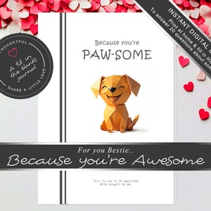 Carino cucciolo migliore amico idea regalo per compleanni e supporto emotivo con citazioni premurose regalo stampabile per ricordi messaggi e amore