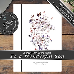 An meinen Sohn sinnvolle Einzigartige Geburtstagsgeschenkidee von Mama nachdenkliches sentimentales personalisiertes Geschenk mit Zitaten für Ihren Sohn