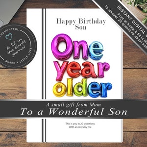 An meinen Sohn sinnvolle Einzigartige Geburtstagsgeschenkidee von Mama nachdenkliches sentimentales personalisiertes Geschenk mit Zitaten für Ihren Sohn