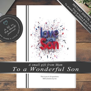 Für meinen Sohn sinnvolle Einzigartige Geburtstagsgeschenkidee von Mama handgemachtes nachdenkliches sentimentales personalisiertes grafisches Zitat Geschenk für Sohn