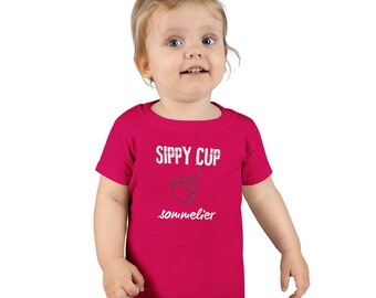 Toddler Funny T-shirt Sippy Cup Sommelier! Cotton™ Tee