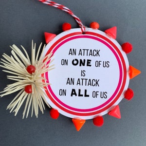 Solidarity Ornament Magnet for a Cause, Human Rights Intersectional Feminist Ornament, LGBTQ+ Rights, Women&#39;s Rights Pro- Choice Christmas