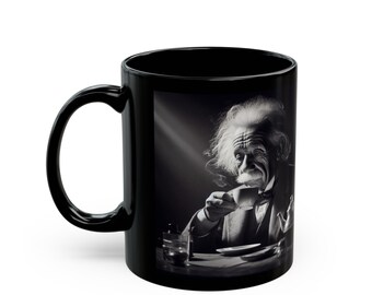 Einstein Schwarze Tasse (11oz, 15oz)