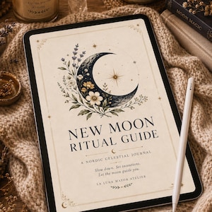 New Moon Ritual Kit and Digital Planner, Printable Moon Journal PDF, Intention Guide, Instant Download