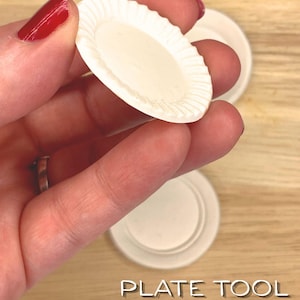 Miniature Plate Cutter Set for Polymer Clay | Realistic Plate Maker Tool