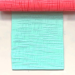 Crosshatch Linen Texture Roller for Polymer Clay | Fabric Pattern texture