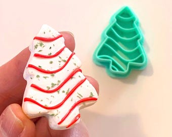 Snack Cake Tree Polymer Clay Cutter | Holiday cake