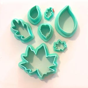 Cortador de hojas para arcilla polimérica, estilos variados, arce, roble, rosa, liso, suministros para hacer joyas