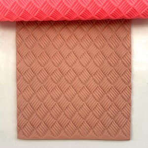 Rodillo de textura de tejido de canasta diagonal / Joyería de arcilla polimérica