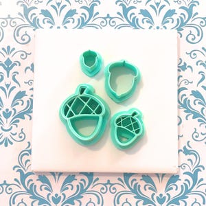 Acorn Cap Polymer Clay Cutters | Fall Nature Shape for Earrings