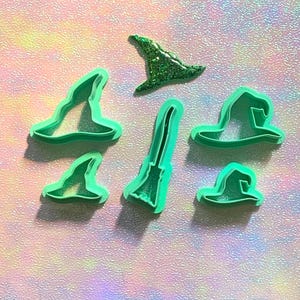 Bent Witch Hat Cutter, Polymer Clay, Halloween Jewelry Tool