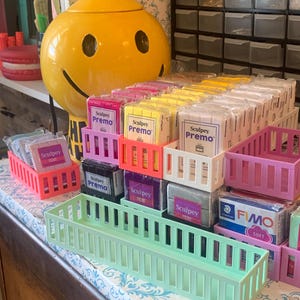 Bandejas de almacenamiento para arcilla polimérica / Sistema organizador para Sculpey y Fimo, contenedores apilables para manualidades
