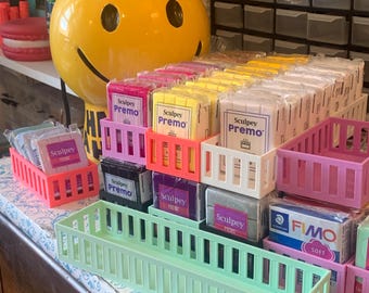 Polymer Clay Storage Trays | Sculpey, Fimo Organizer System, Stackable Craft Bins