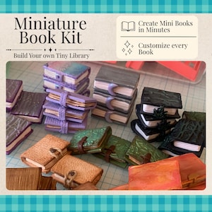 Miniatur Buch Cutter | Polymer Clay Buch Herstellung Kit, Strukturroller