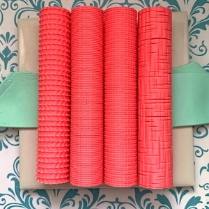 Fabric & Textile Texture Roller Bundle for Polymer Clay | Jewelry/Earring Making