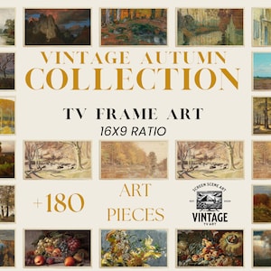 Samsung frame tv art set of +180 | Autumn frame tv art | vintage landscape paintings | Autumn art for frame tv art | digital art