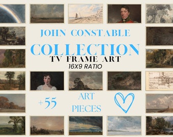Arte de John Constable para TV Samsung Frame, downloads digitais clássicos, obras-primas atemporais de Constable para telas modernas, +55 peças de arte