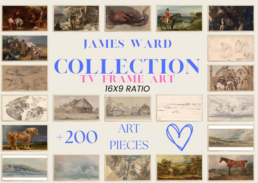 Ward Frame Samsung Frame Tv Art Set of +200 | James Ward Frame Tv Art | Vintage ...