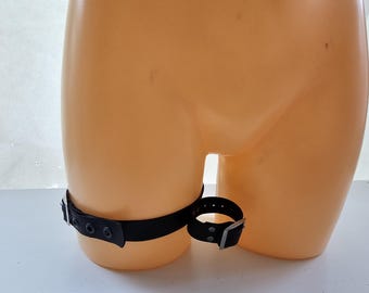 Handmade Leather Thigh Harness: Adjustable Wand Holder