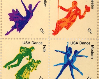 6x BALLET BALLERINA Dancing 1998 32c Black Unused Postage Stamp