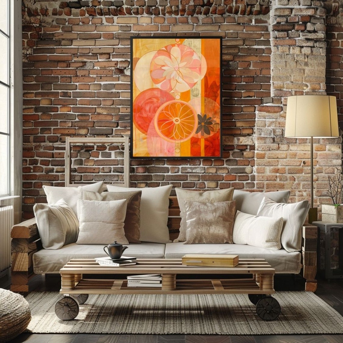 Eclectic Botanicals Vivid Floral Pattern Poster Wall Art Eclectic Art ...