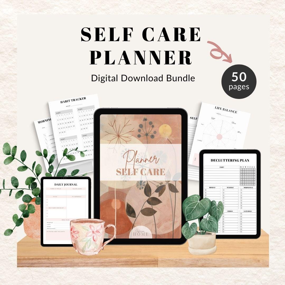 Self Care Planner – Printable and Fillable Instant Digital Download ...