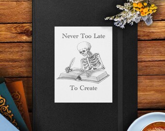 Halloween Skeleton Reader Hardcover Notebook for Book lovers and Writers