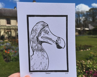 Dodo Lino Print