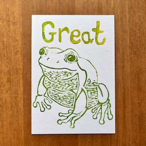 Frog Linocut Print