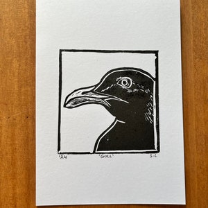 Gull Linocut Print