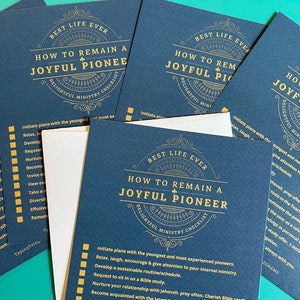 JW PIONEER cards, JW Checklist Card, jw Pioneer School Cards, Best Life Ever Gifts, jw Pioneer Gifts jw Field, Pioneer Dinner New Pioneer image 1
