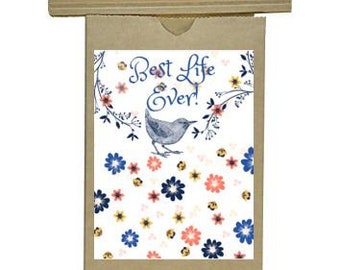 Vintage Bird Best Life Ever Gift Bags, Best Life Ever Gift Bags, JW Pioneer Gifts, SKE Gifts, Tea Party Gift Bags, Toile Print