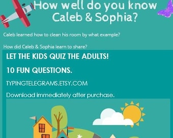 Caleb & Sophia JW Games, Family Worship, JW Kids, Family Worship Night fwn Caleb and Sophia Game, Caleb and Sophia, JW Family Worship Idea