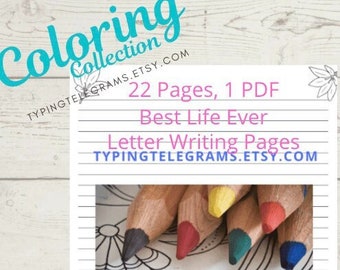 JW COLORing Letter Writing Pages, Letter Writing Printable Service Supplies JW Service Supplies Pioneer Gifts Best Life Ever Gifts