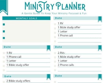 JW Ministry Planner JW Planner Telephone & Letter Writing Zoom Printable, JW Service Supplies Pioneer Gifts Best Life Ever Gifts Jw Print