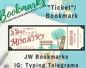 JW Ministry Ticket Bookmarks Ministry Gifts JW Pioneer Gifts jw elders Gift Best Life Ever Gifts jw kids gifts jw ministry supplies sisters
