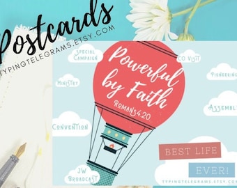 JW Powerful By Faith Convention 2021 Postcards JW Postcards Best Life Ever Stationery JW Cards jw Zoom Best Life Ever Gifts jw Pioneer Gifts
