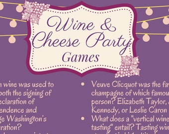 Wine and Cheese Party Game  Wine Party Game, Game Night Adults Zoom Game JW Games Wine and Cheese Game, Ladys Night Wine Game, Wine tasting