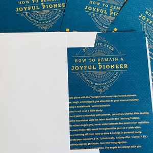 JW PIONEER cards, JW Checklist Card, jw Pioneer School Cards, Best Life Ever Gifts, jw Pioneer Gifts jw Field, Pioneer Dinner New Pioneer image 2