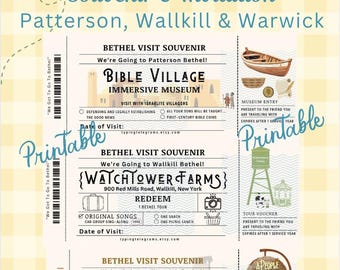 JW Bethel Visit Souvenir Tickets Patterson Warwick Wallkill Bethel Tour JW Kids JW Gifts Best Life Ever Family Worship Jw Printable Ticket