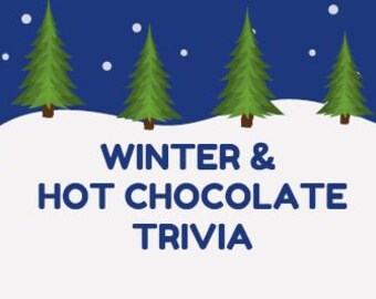 Winter Snow Day Game, Hot Chocolate Social Game, Snow Day Fun, Snow Day Games, Winter Fun, Winter Trivia, Indoor Winter Activities, Kids Gam