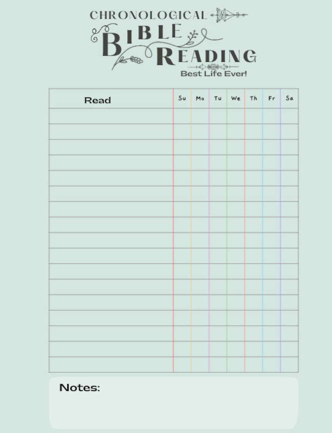 JW Bible Reading Schedule Chronological JW Planner JW Pioneer Etsy