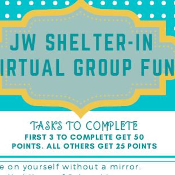 JW Game Night, JW Family Worship Night, Scavenger Hunt, JW Games, Jw fwn Ideas, Jw Kids, Caleb & Sophia, Quarantine, Jw Printables Best Life