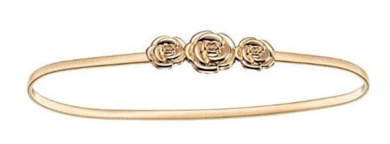 Anthropologie Rose Belt, Embellished Belt, Gold Belt, 1950's Day Dress  Belt, Vintage Inspired, Kate Spade Inspired, Mad Men, Stretch Belt - Etsy