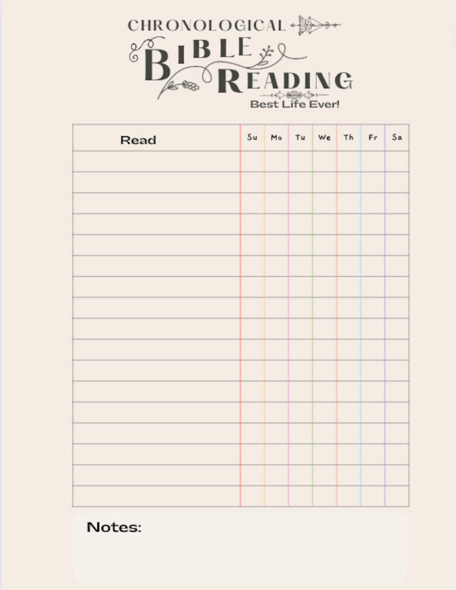 JW Bible Reading Schedule Chronological JW Planner JW Pioneer Etsy
