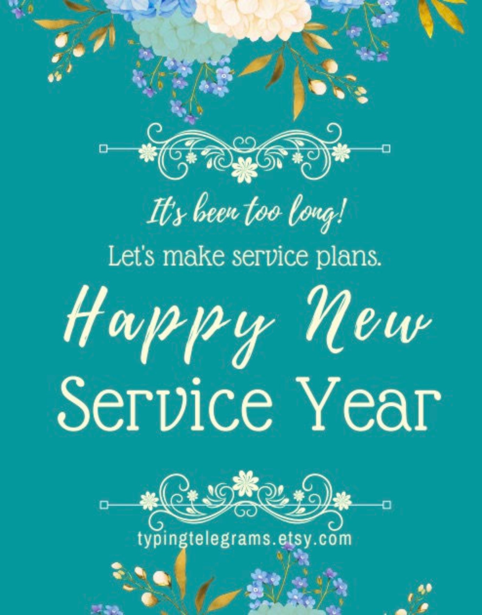 Floral JW New Service Year Graphics JW Pioneer Gifts Best Etsy